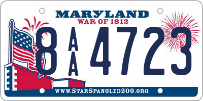 MD license plate 8AA4723