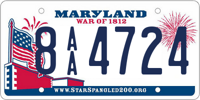 MD license plate 8AA4724