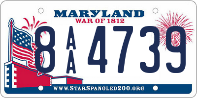 MD license plate 8AA4739