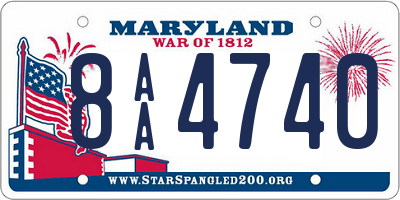 MD license plate 8AA4740