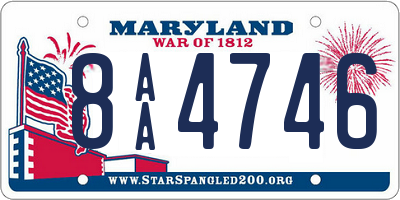 MD license plate 8AA4746