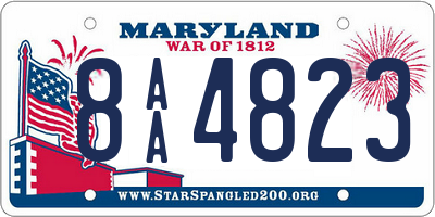MD license plate 8AA4823