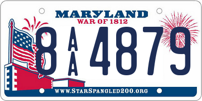 MD license plate 8AA4879