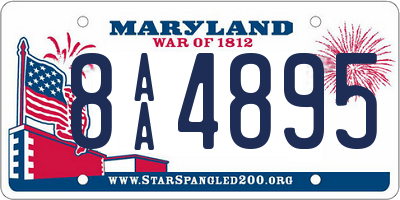 MD license plate 8AA4895