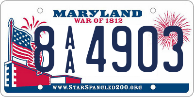 MD license plate 8AA4903
