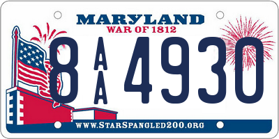 MD license plate 8AA4930