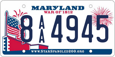 MD license plate 8AA4945