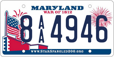 MD license plate 8AA4946