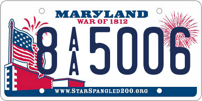 MD license plate 8AA5006