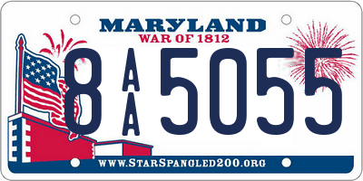 MD license plate 8AA5055