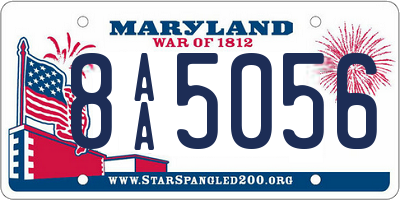 MD license plate 8AA5056