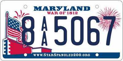 MD license plate 8AA5067