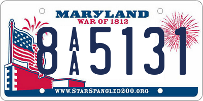 MD license plate 8AA5131