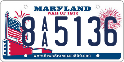 MD license plate 8AA5136