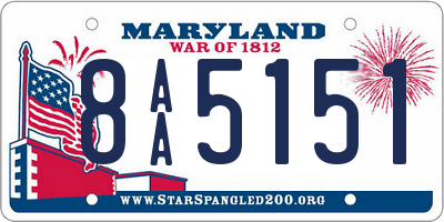 MD license plate 8AA5151