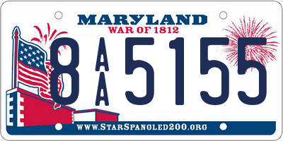 MD license plate 8AA5155