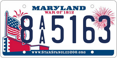 MD license plate 8AA5163