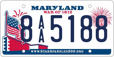 MD license plate 8AA5188