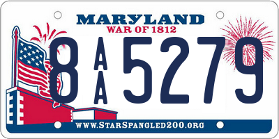 MD license plate 8AA5279
