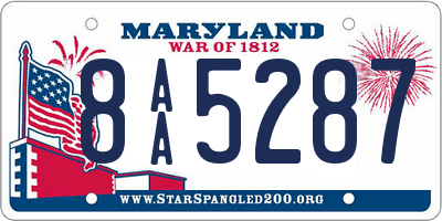 MD license plate 8AA5287