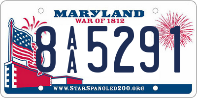 MD license plate 8AA5291