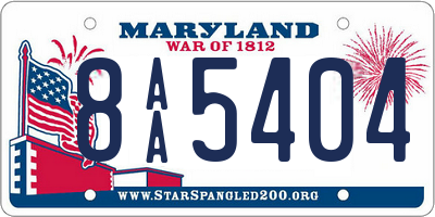 MD license plate 8AA5404