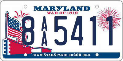 MD license plate 8AA5411