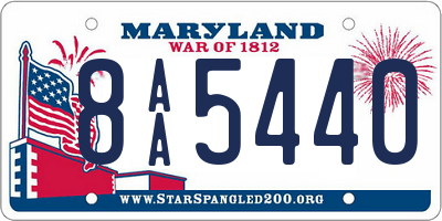 MD license plate 8AA5440