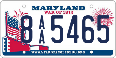 MD license plate 8AA5465