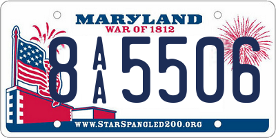 MD license plate 8AA5506