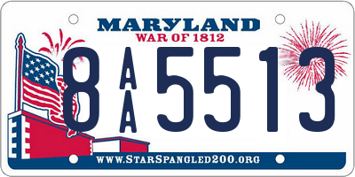 MD license plate 8AA5513