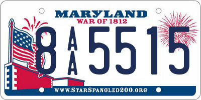 MD license plate 8AA5515
