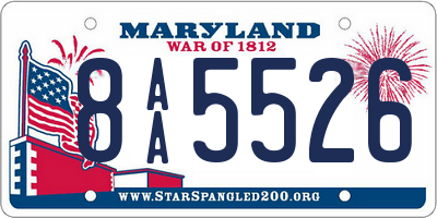 MD license plate 8AA5526