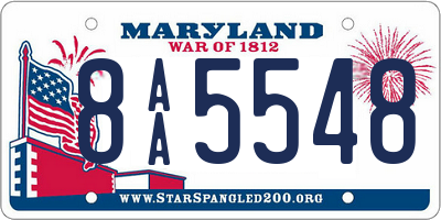 MD license plate 8AA5548