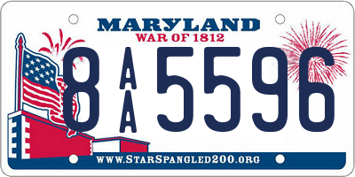 MD license plate 8AA5596