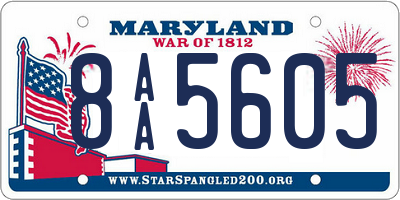 MD license plate 8AA5605