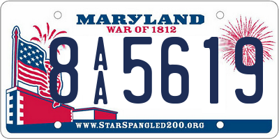 MD license plate 8AA5619
