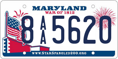 MD license plate 8AA5620