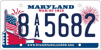 MD license plate 8AA5682