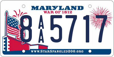 MD license plate 8AA5717