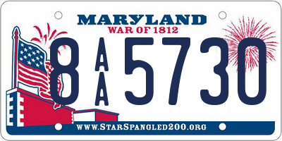 MD license plate 8AA5730