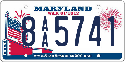 MD license plate 8AA5741