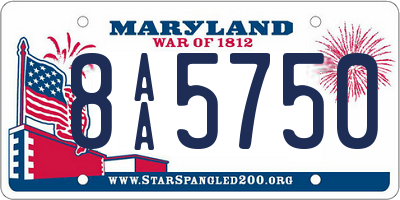 MD license plate 8AA5750