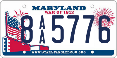 MD license plate 8AA5776