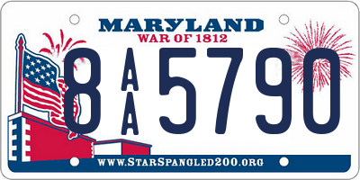 MD license plate 8AA5790