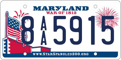 MD license plate 8AA5915