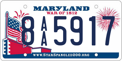 MD license plate 8AA5917