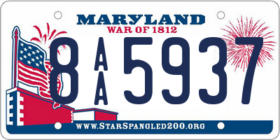 MD license plate 8AA5937