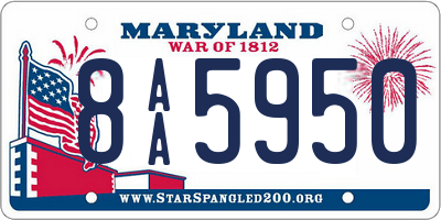 MD license plate 8AA5950