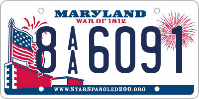 MD license plate 8AA6091